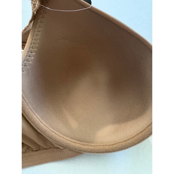 Natori Women's Body Double Lace Trim Full Fit Contour Bra Suntan Size 34DDD NEW - Picture 6 of 9